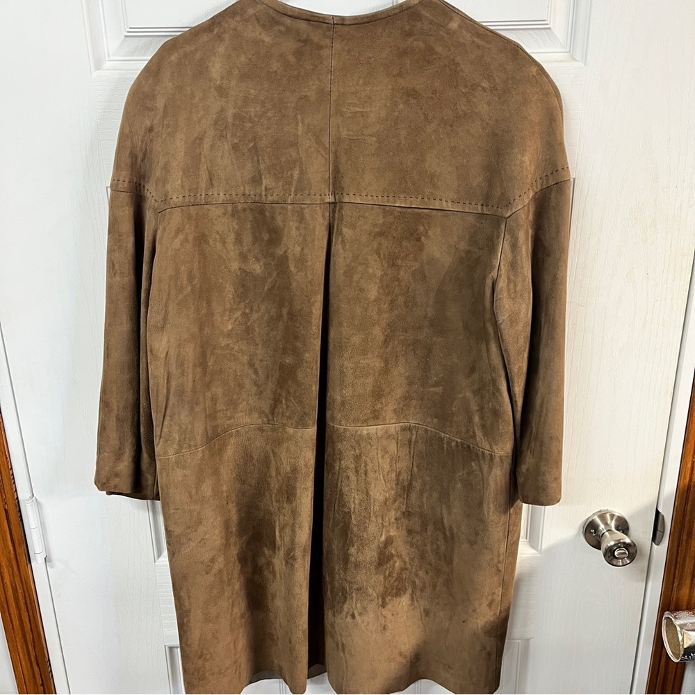 Vintage Reed Sportswear Women’s Brown suede leather Coat - Picture 4 of 12